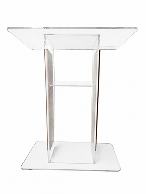 DCF-P2 Clear Acrylic Podium Golden Oak Sideboards