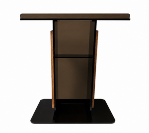 DCF-P13 Smoked Bronze Acrylic Church Pulpit Golden Oak Sideboards 20x36