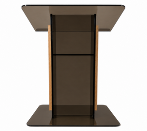 DCF-P13 Smoked Bronze Acrylic Church Pulpit Golden Oak Sideboards 20x36