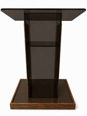 DCF-P20 Smoked Bronze Acrylic Church Pulpit Provincial Base and Sideboards 20x36