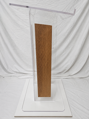 DCF-P2 Clear Acrylic Podium Golden Oak Sideboards